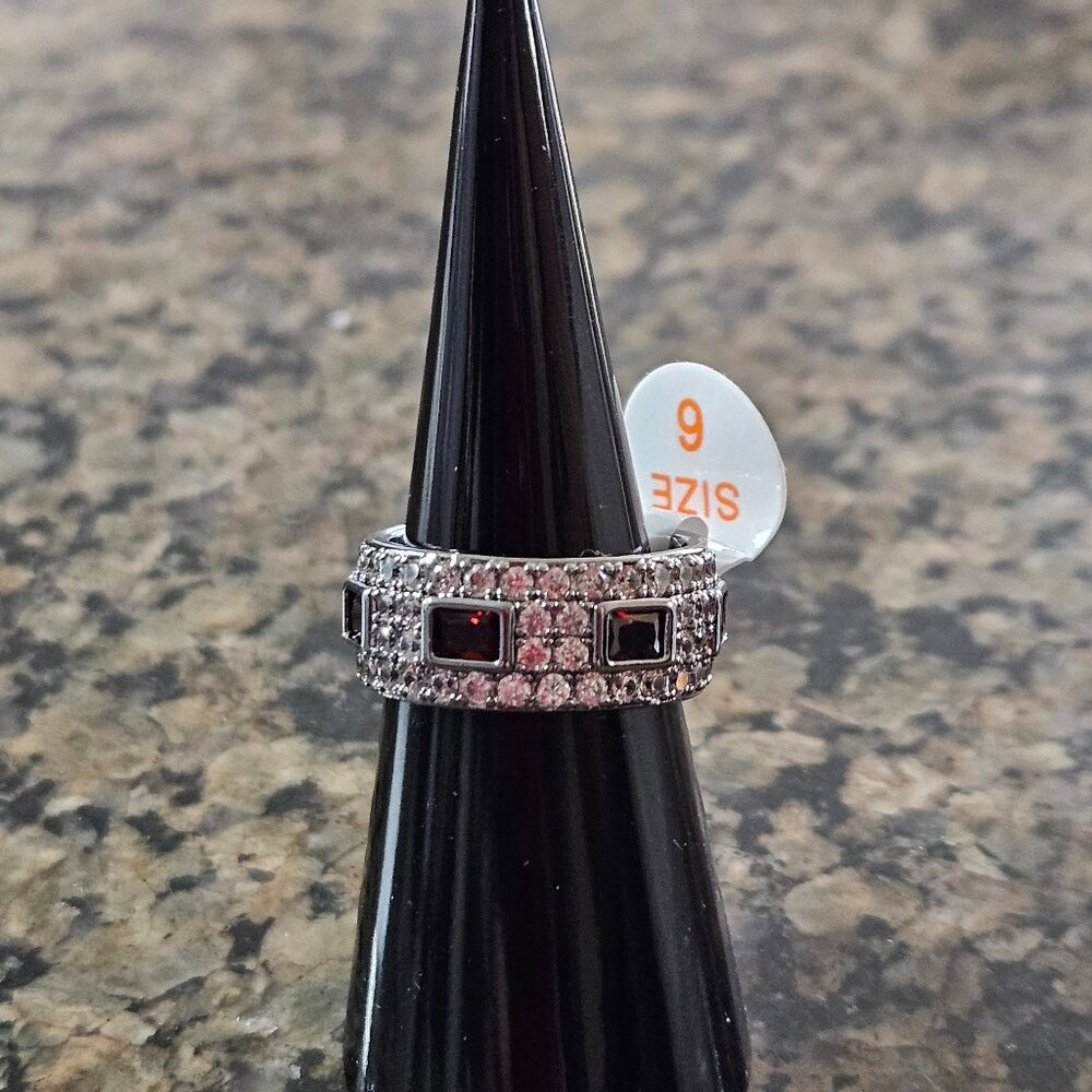 Bomb Party RBP8602 "Desire the Sparkle" Garnet Cubic Zirconia Sz 6